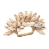 Kim Seybert Place Settings & Linens|Shell Fringe Napkin Ring in Ivory & Brown, Set of 4