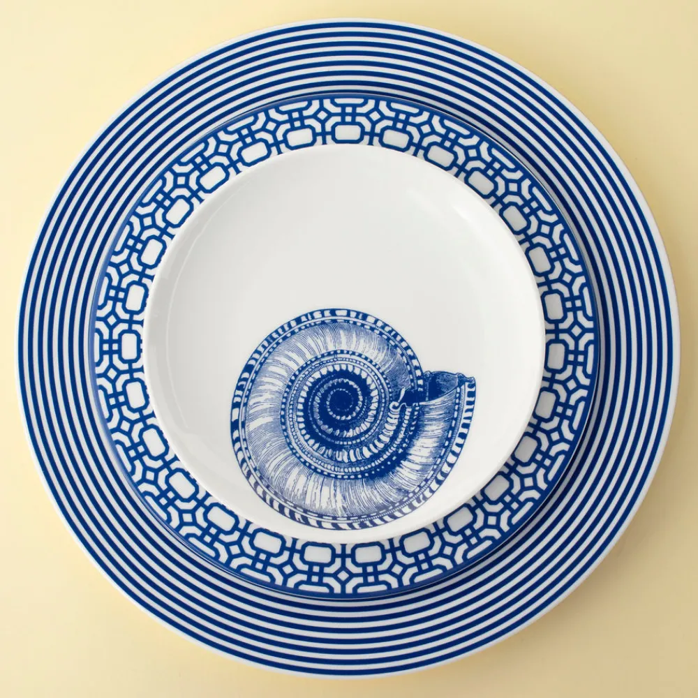 Caskata Dinnerware|Shells Canapé Plates Boxed, Set of 4