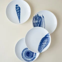 Caskata Dinnerware|Shells Canapé Plates Boxed, Set of 4