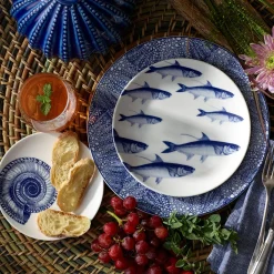 Caskata Dinnerware|Shells Canapé Plates Boxed, Set of 4