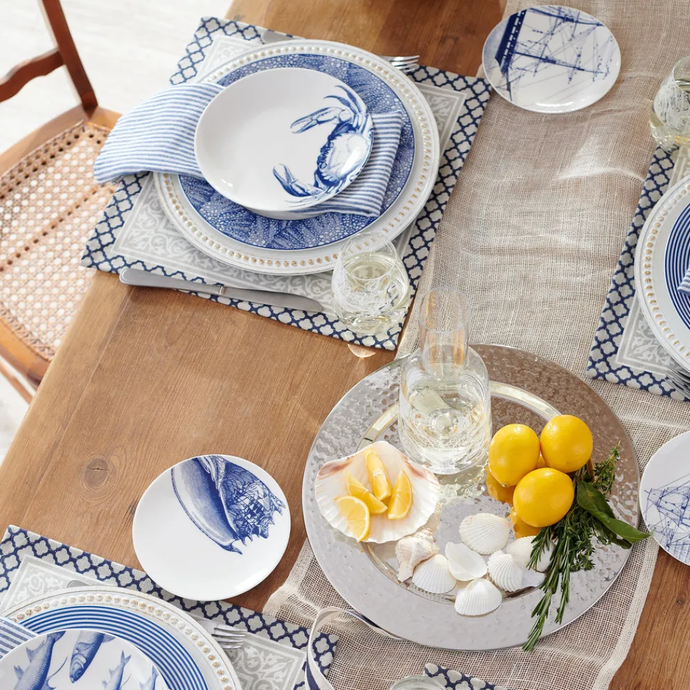 Caskata Dinnerware|Shells Canapé Plates Boxed, Set of 4