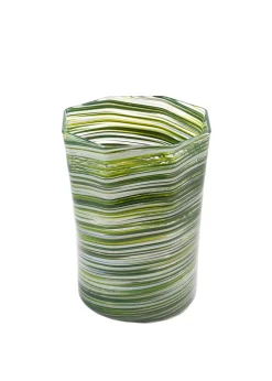 Craft Advisory Glassware|Short Hand Blown Tumbler in Avocado Mix, Set of 6