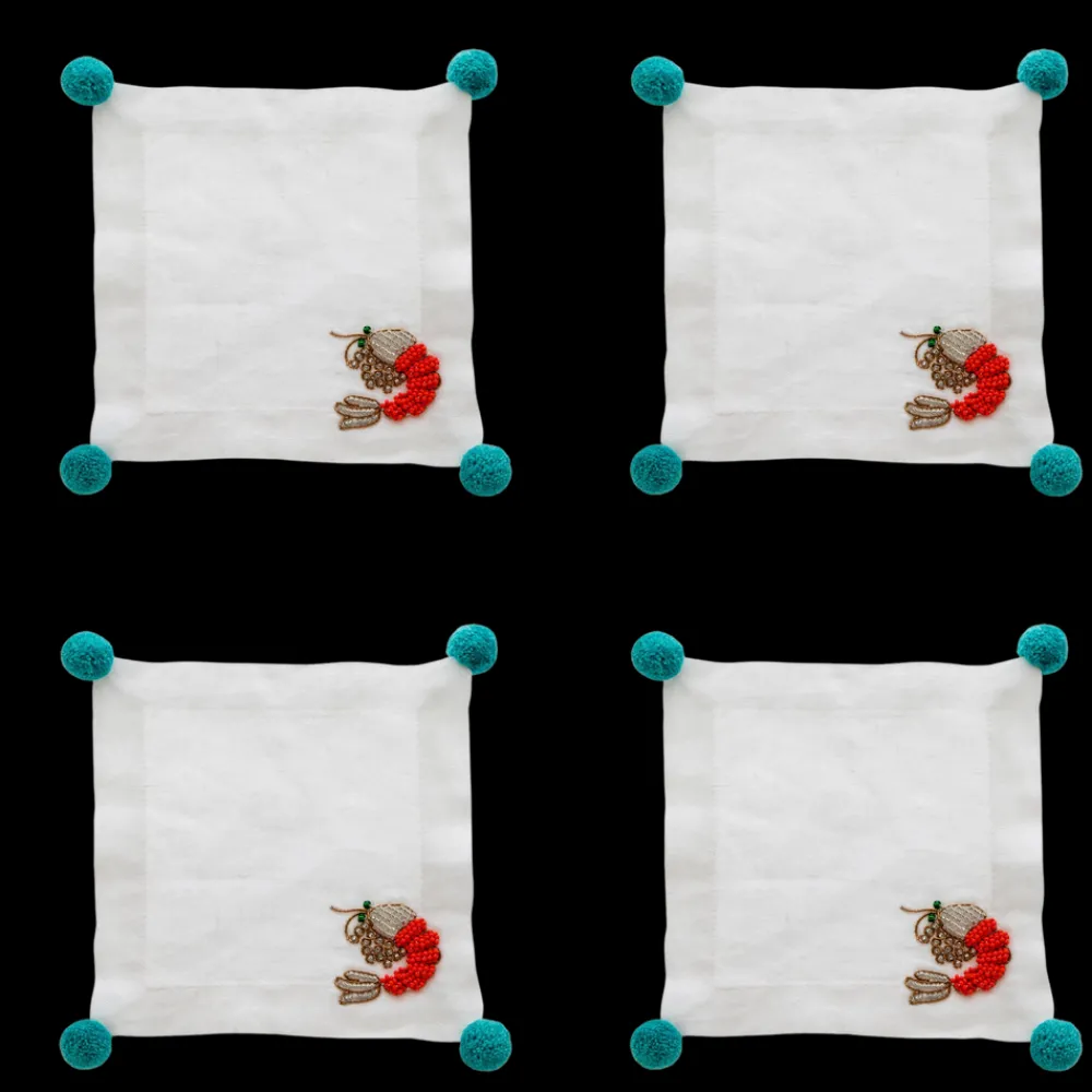 Joanna Buchanan Place Settings & Linens|Shrimp Cocktail Napkins