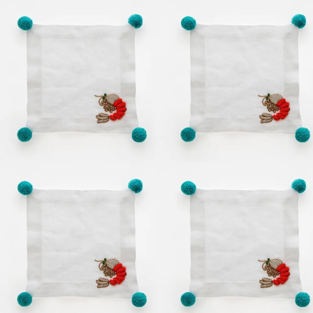 Joanna Buchanan Place Settings & Linens|Shrimp Cocktail Napkins