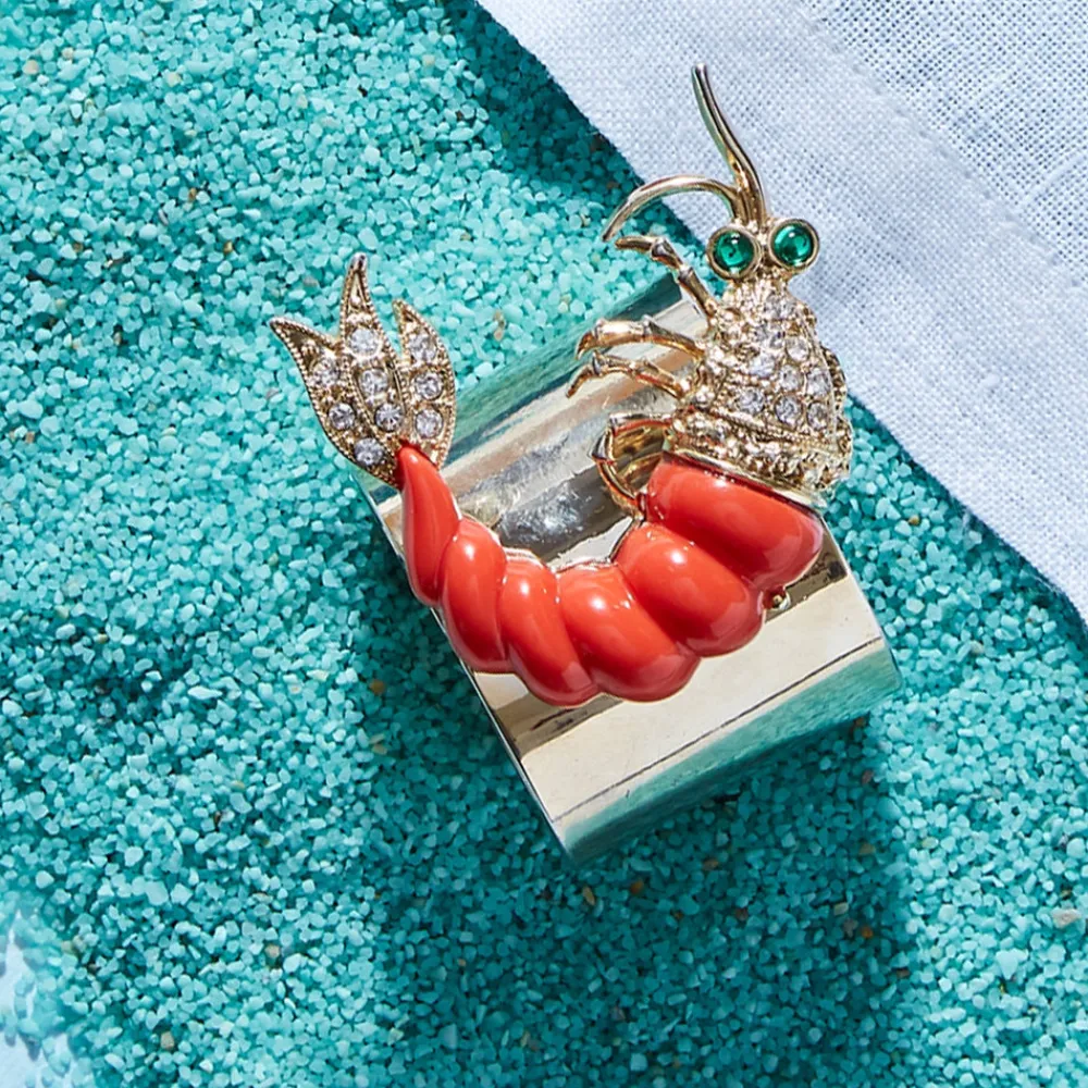 Joanna Buchanan Place Settings & Linens|Shrimp Napkin Rings, Set of Two