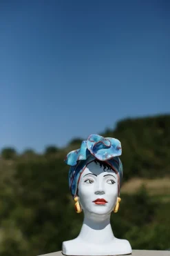 VIETRI Living|Décor|Sicilian Heads Silk Scarf Head