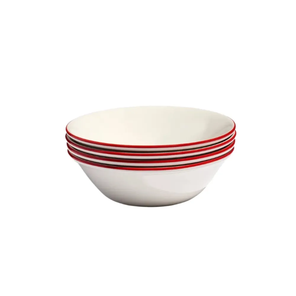 Made In Dinnerware|Side Bowls in Red Rim