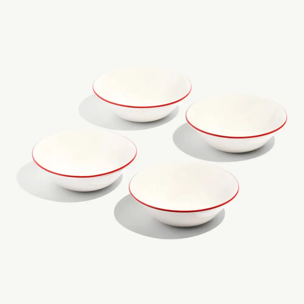 Made In Dinnerware|Side Bowls in Red Rim