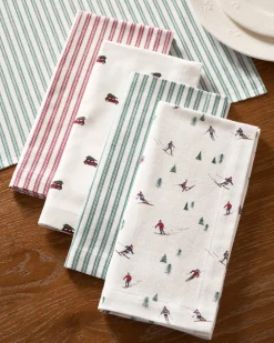 Petite Plume Place Settings & Linens|Signature Antique Red Ticking Table Linen