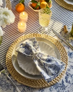 Petite Plume Place Settings & Linens|Signature Twill Napkin in Timeless Toile