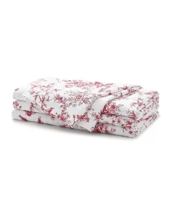 Petite Plume Place Settings & Linens|Signature Twill Napkins in Red Timeless Toile, Set of 4