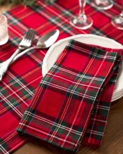 Petite Plume Place Settings & Linens|Signature Twill Napkins in Imperial Tartan