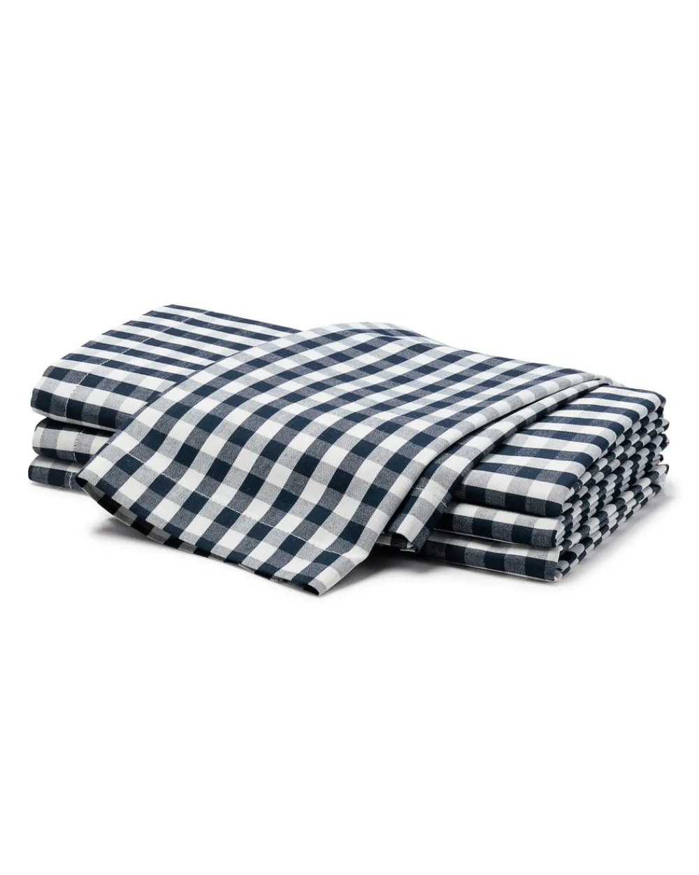 Petite Plume Place Settings & Linens|Signature Twill Napkins in Navy Gingham, Set of 4