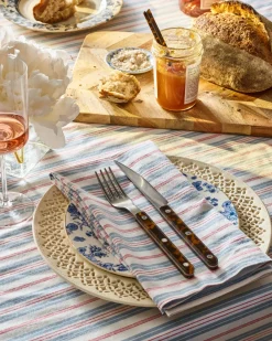 Petite Plume Place Settings & Linens|Signature Twill Napkins in Navy Gingham, Set of 4