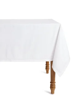 Petite Plume Place Settings & Linens|Signature Twill Tablecloth in White