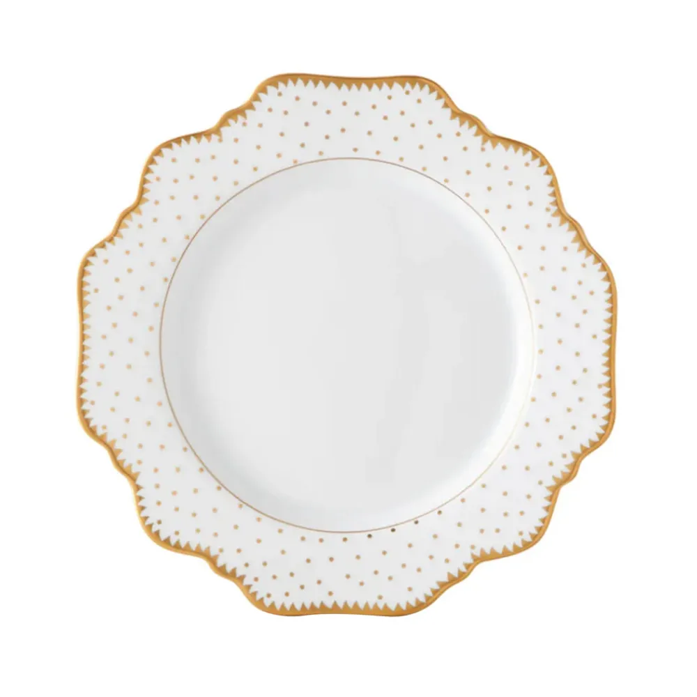 Anna Weatherley Dinnerware|Simply Anna Antique Polka Salad in White/Gold