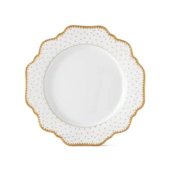 Anna Weatherley Dinnerware|Simply Anna Antique Polka B&B in White/Gold