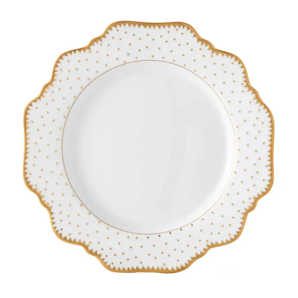 Anna Weatherley Dinnerware|Simply Anna Antique Polka Dinner in White/Gold