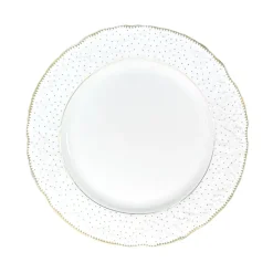 Anna Weatherley Dinnerware|Simply Anna Polka Rim Soup in White/Gold