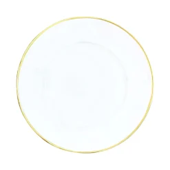 Anna Weatherley Dinnerware|Simply Elegant Salad Plate in White/Gold