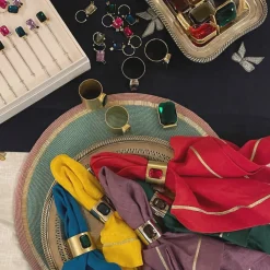 Joanna Buchanan Place Settings & Linens|Single Gem Napkin Rings, Set of Two