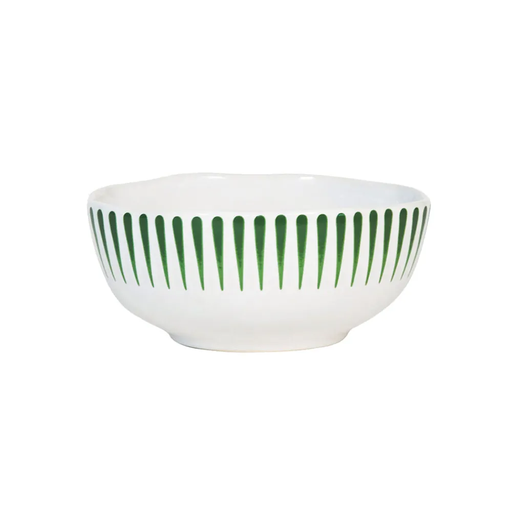 Juliska Dinnerware|Sitio Stripe Cereal/Ice Cream Bowl in Basil