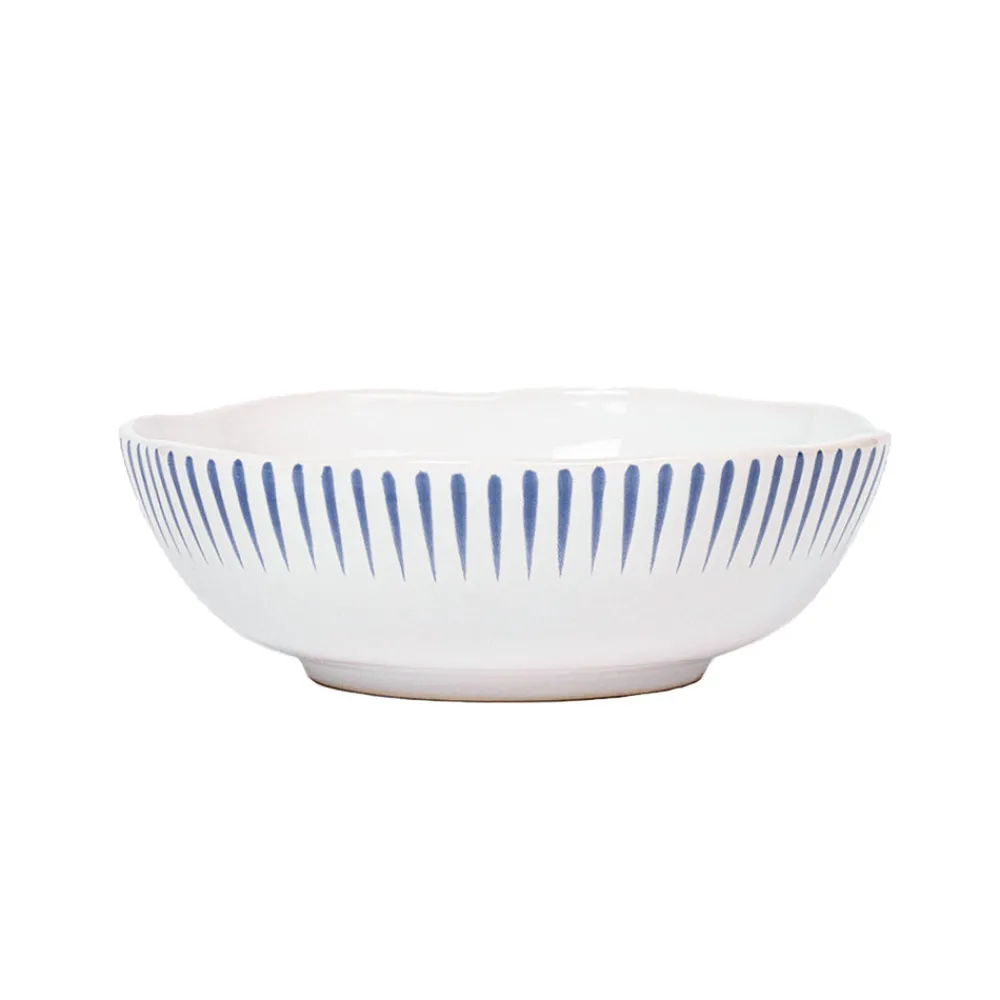 Juliska Dinnerware|Sitio Stripe Coupe Bowl in Delft Blue