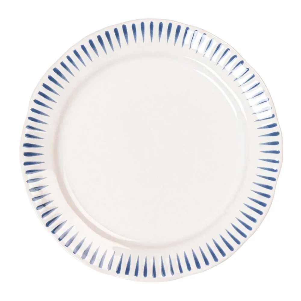 Juliska Dinnerware|Sitio Stripe Dinner Plate in Delft Blue