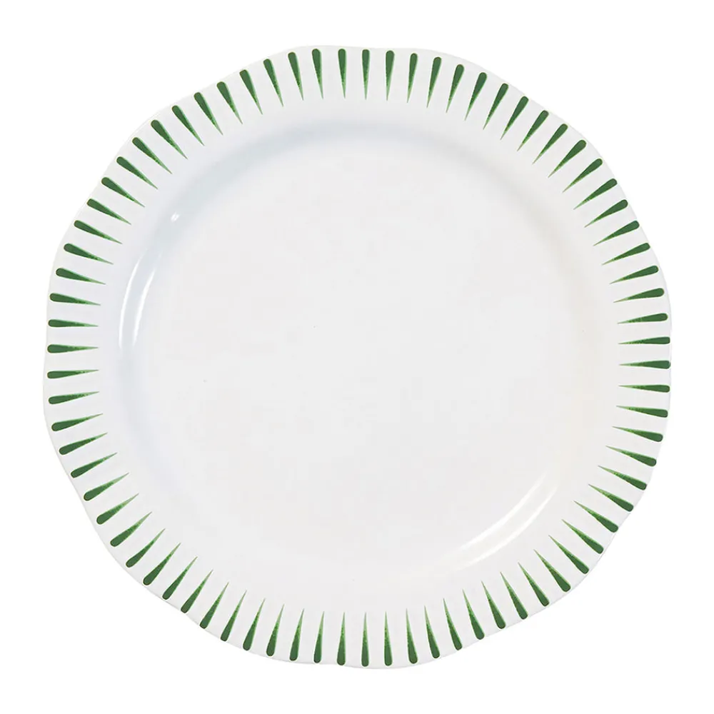 Juliska Dinnerware|Sitio Stripe Dinner Plate in Basil