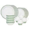 Juliska Dinnerware|Sitio Stripe 16-Piece Place Setting in Basil