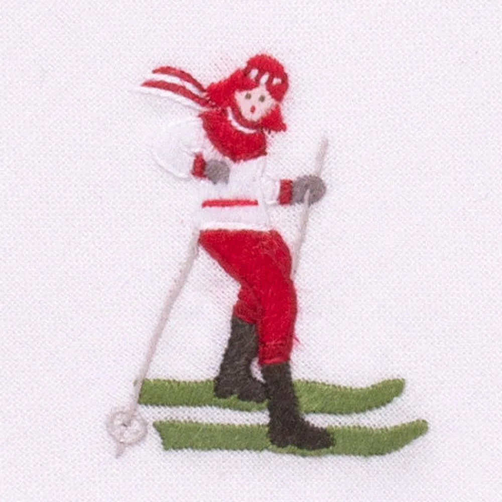 Henry Handwork Place Settings & Linens|Skiers Mix Set Cocktail Napkin Set