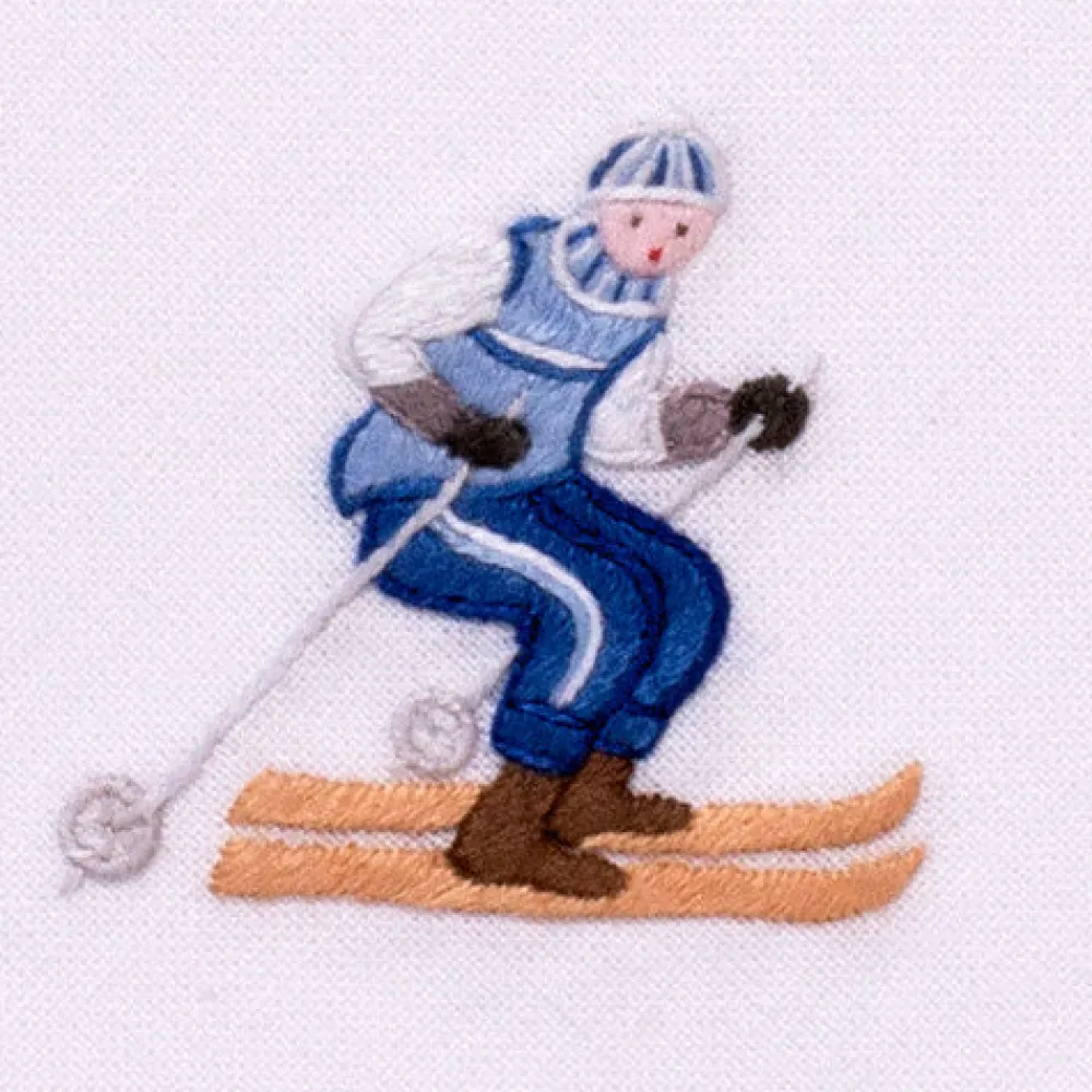 Henry Handwork Place Settings & Linens|Skiers Mix Set Cocktail Napkin Set
