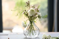 The Vintage List Glassware|Small Crystal Vase with Lens Design