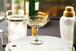 The Vintage List Glassware|Smoky Cocktail Glasses With Lens Design, Set of 4