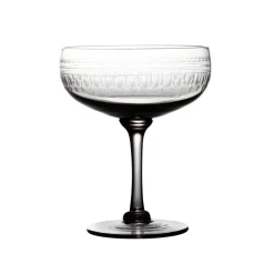 The Vintage List Glassware|Smoky Cocktail Glasses With Ovals Design, Set of 4