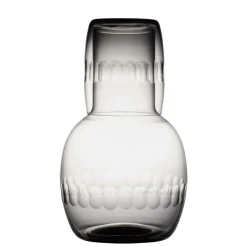 The Vintage List Glassware|Smoky Crystal Carafe Set With Lens Design