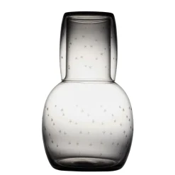 The Vintage List Glassware|Smoky Crystal Carafe Set With Stars Design