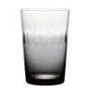 The Vintage List Glassware|Smoky Tumblers With Lens Design, Set of 4