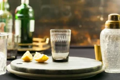 The Vintage List Glassware|Smoky Tumblers With Ovals Design, Set of 4