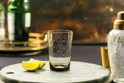 The Vintage List Glassware|Smoky Tumblers With Stars Design, Set of 4