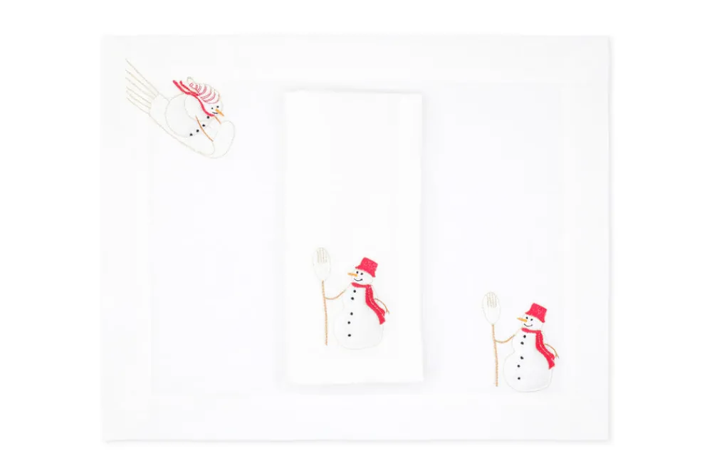 TriChi Design Place Settings & Linens|Snowman Collection, Set of 2