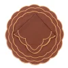 Loulou La Dune Place Settings & Linens|Sofia Linen Tabac Placemat with Marigold Embroidery