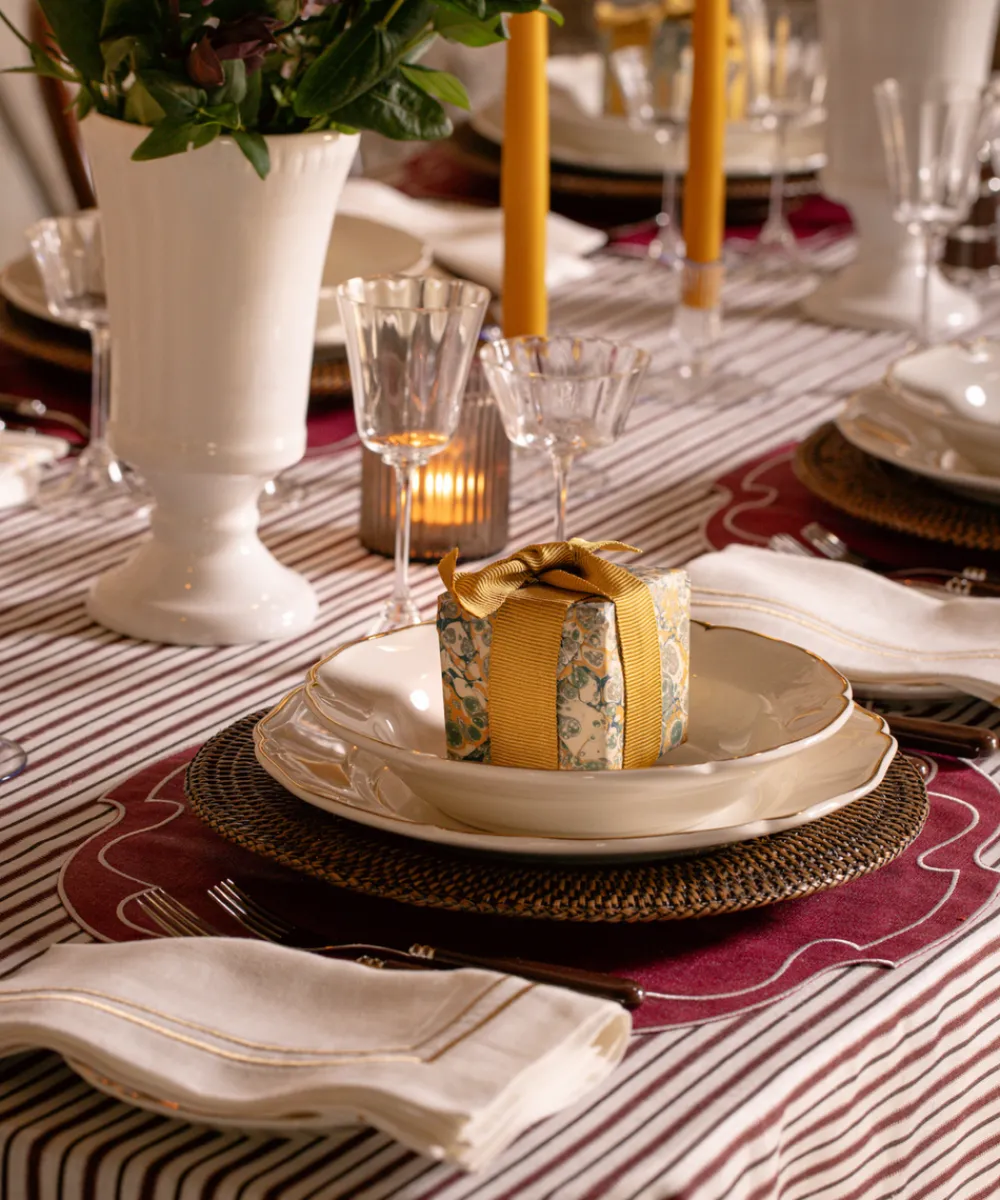 Rebecca Udall Place Settings & Linens|Sophie Classic Two Cord Napkin in Antique Gold