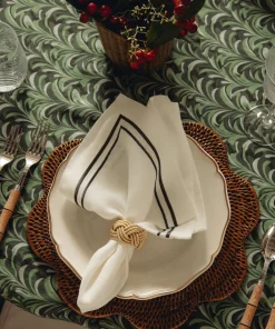 Rebecca Udall Place Settings & Linens|Sophie Classic Two Cord Napkin in Forest Green