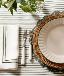 Rebecca Udall Place Settings & Linens|Sophie Classic Two Cord Napkin in Moss Green