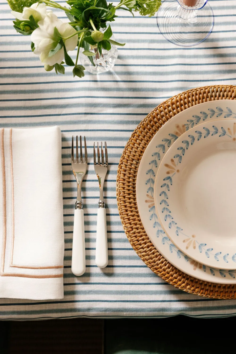 Rebecca Udall Place Settings & Linens|Sophie Classic Two Cord Napkin in Dusky Pink