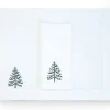 TriChi Design Place Settings & Linens|Sparkling Christmas Tree Napkin and Placemat, Set of 2
