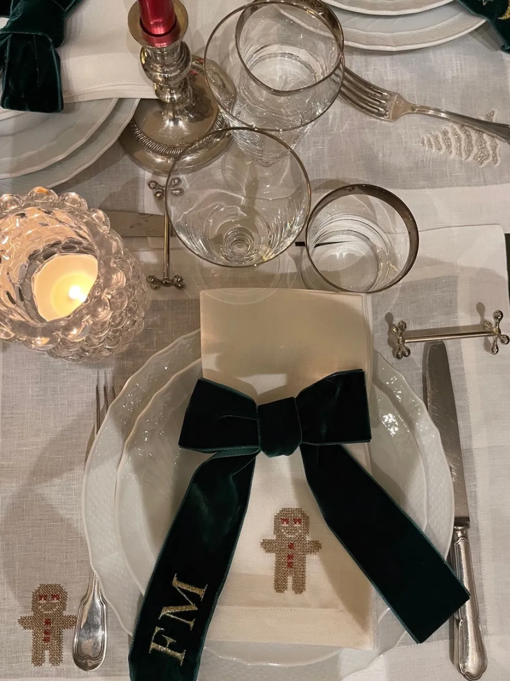 TriChi Design Place Settings & Linens|Sparkling Ginger Bread Napkin, Set of 4