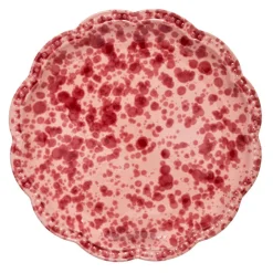 Cabana Dinnerware|Speckled Dinner Plate in Pink