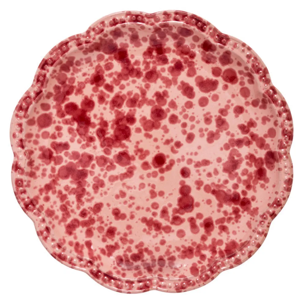 Cabana Dinnerware|Speckled Dinner Plate in Pink